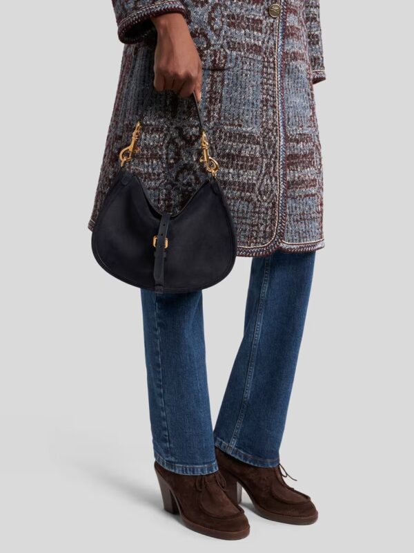 MEDIUM SUEDE PONY BAG