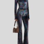 CHENILLE TOP WITH PAISLEY PRINT