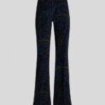 PRINTED CORDUROY VELVET PANTS