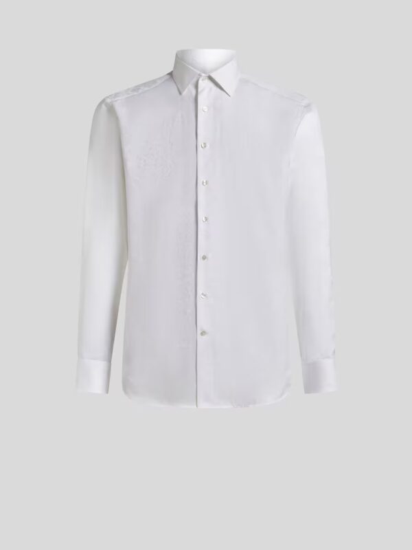 ROMA COTTON SHIRT WITH JACQUARD
