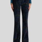 PRINTED CORDUROY VELVET PANTS