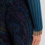 PRINTED CORDUROY VELVET PANTS