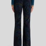 PRINTED CORDUROY VELVET PANTS