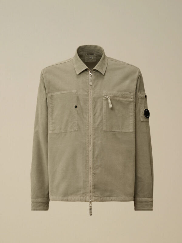 CORDUROY LENS ZIPPED OVERSHIRT