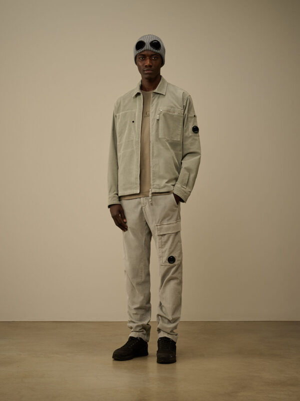 CORDUROY LENS ZIPPED OVERSHIRT