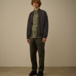 DIAGONAL FLEECE BOMBER SWEATSHIRT