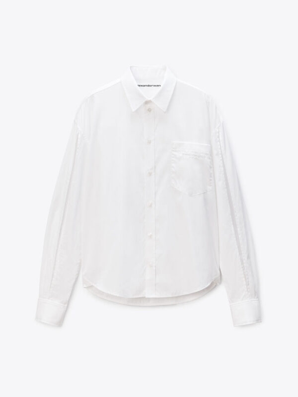 SLASHED SLEEVES CRISP SHIRT