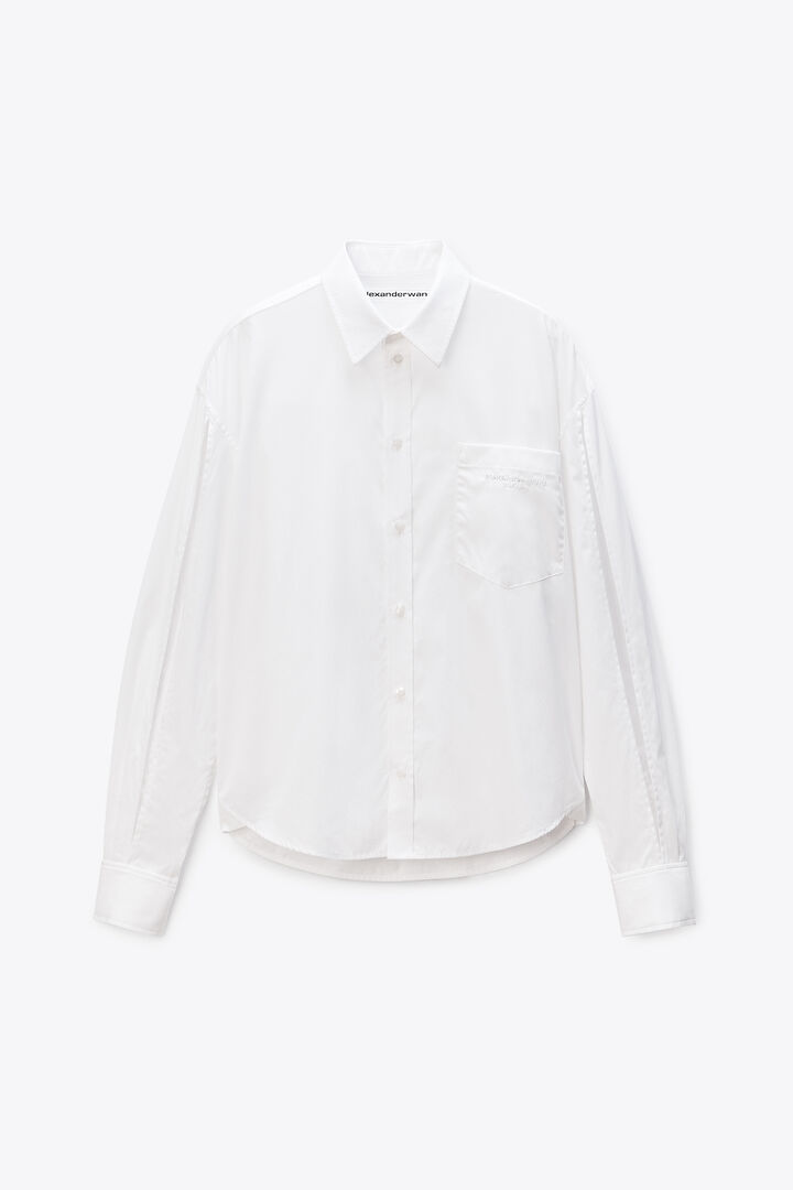 SLASHED SLEEVES CRISP SHIRT