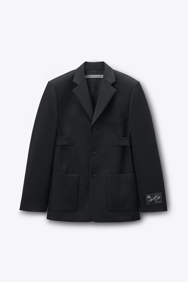 WOOL MOHAIR BLAZER