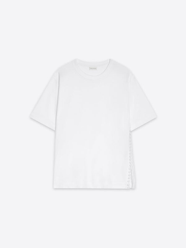 BUTTONED HEAVY COTTON TEE