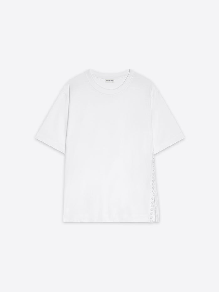 BUTTONED HEAVY COTTON TEE