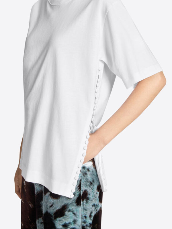 BUTTONED HEAVY COTTON TEE