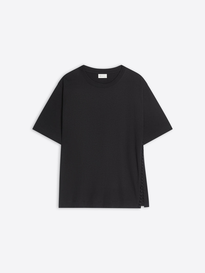 BUTTONED HEAVY COTTON TEE