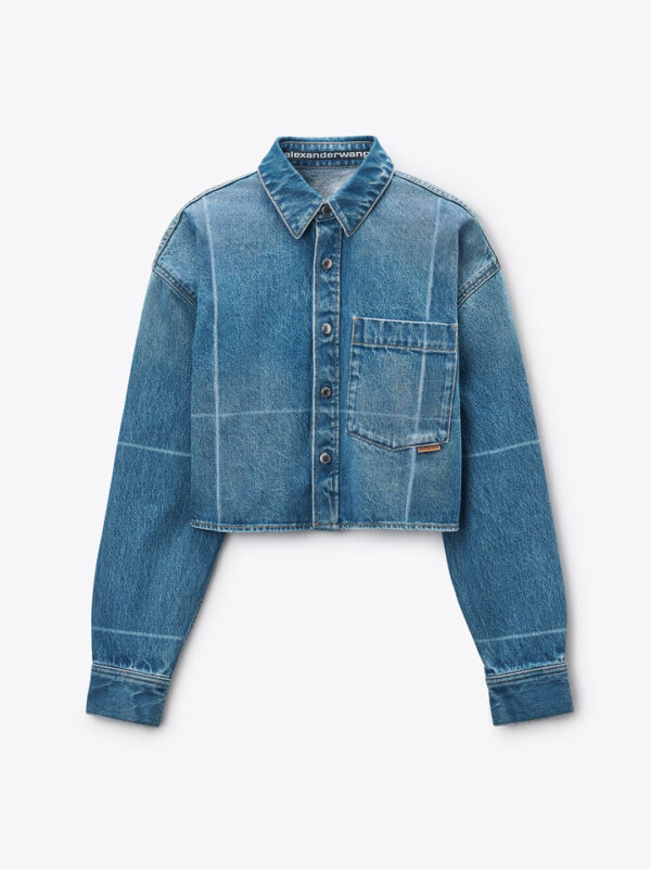 CROPPED DENIM SHIRT
