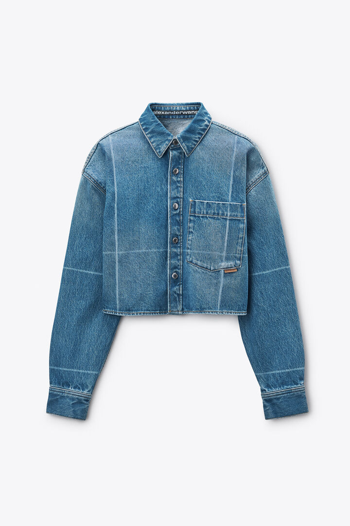 CROPPED DENIM SHIRT