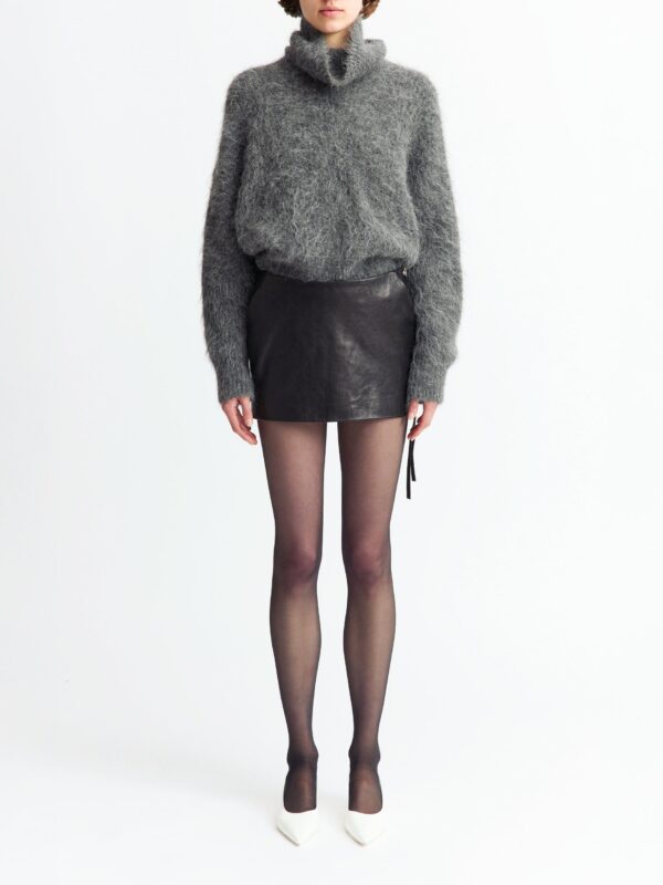 ADU MINI SKIRT IN LEATHER