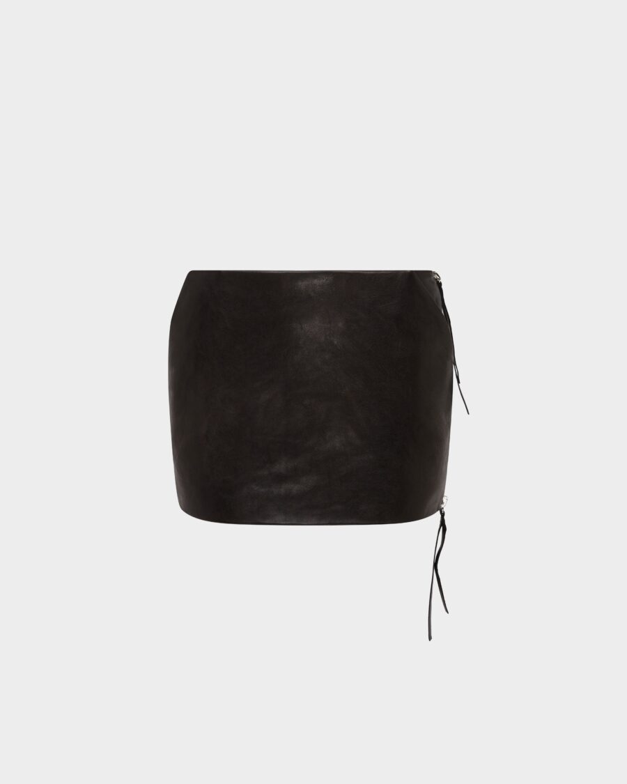 ADU MINI SKIRT IN LEATHER