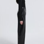 LEATHER BARREL PANTS