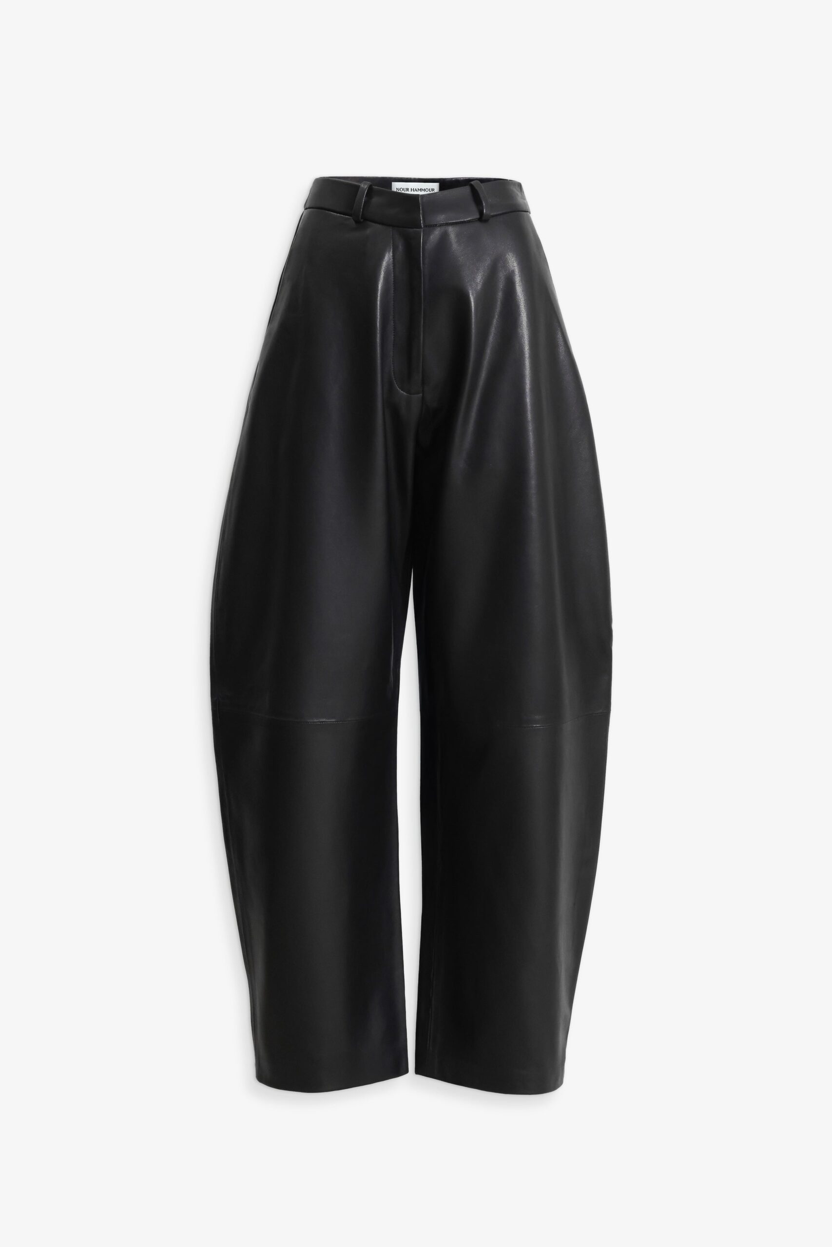 LEATHER BARREL PANTS - Helga Design