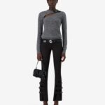 BUCKLE CUT OUT SWEATER