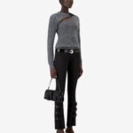 BUCKLE CUT OUT SWEATER