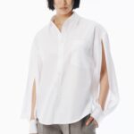 SLASHED SLEEVES CRISP SHIRT