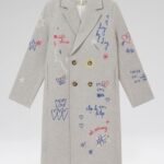 EMBROIDERED SCRIBBLE COAT