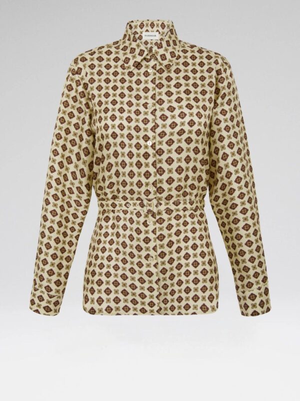 SATIN SHIRT WITH BELT
