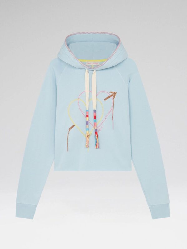 EMBROIDERED HEART HOODIE