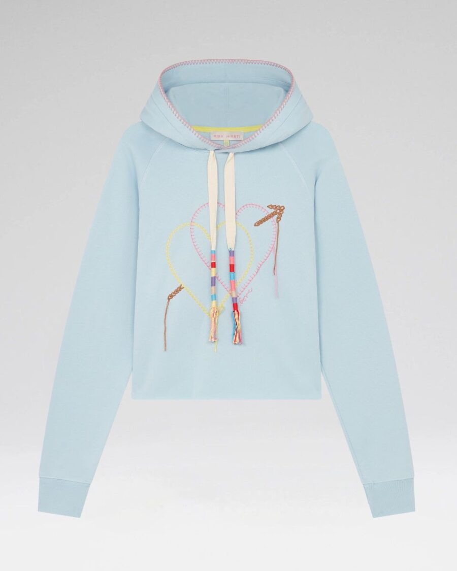 EMBROIDERED HEART HOODIE
