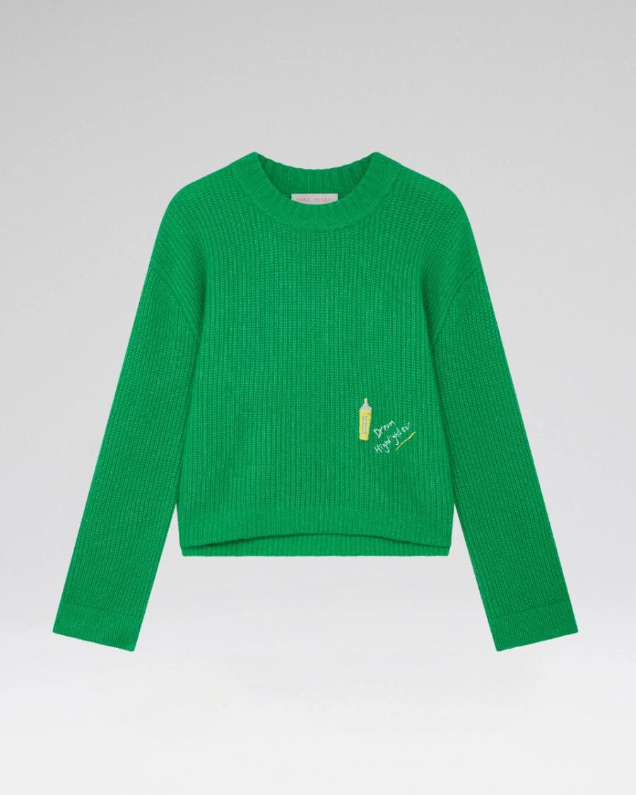 EMBROIDERED CASHMERE BLEND JUMPER