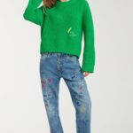 EMBROIDERED SCRIBBLE JEANS