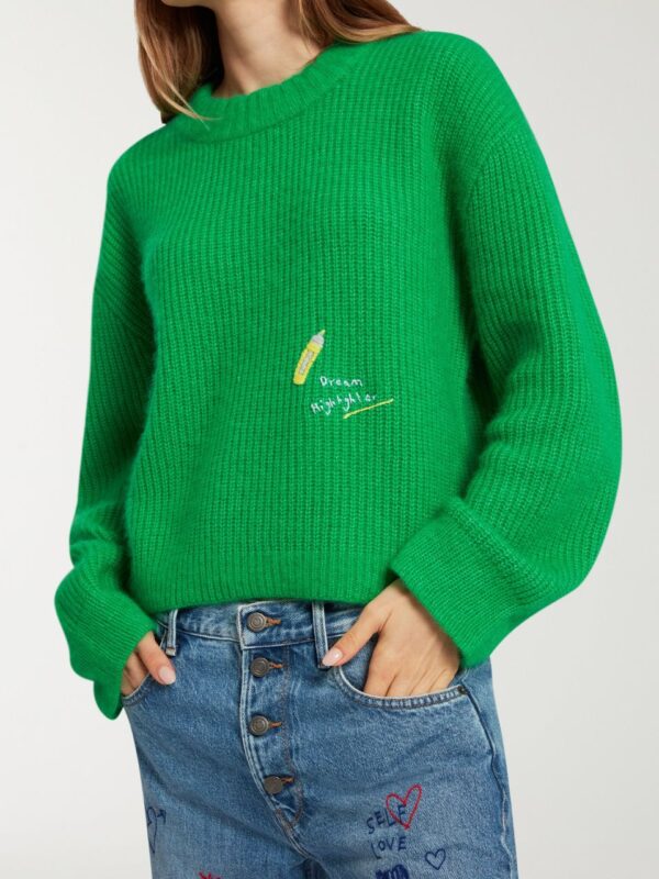 EMBROIDERED CASHMERE BLEND JUMPER