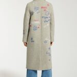 EMBROIDERED SCRIBBLE COAT