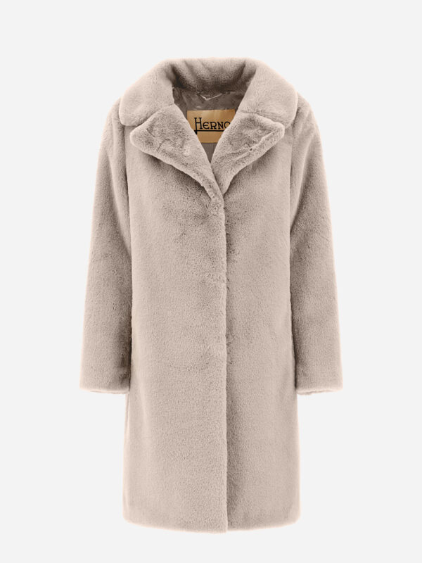 COAT IN SOFT ALTERNATIVE FUR