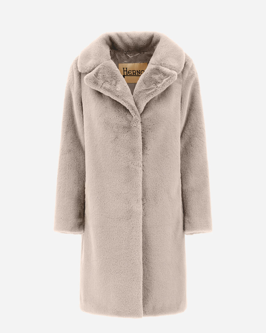 COAT IN SOFT ALTERNATIVE FUR
