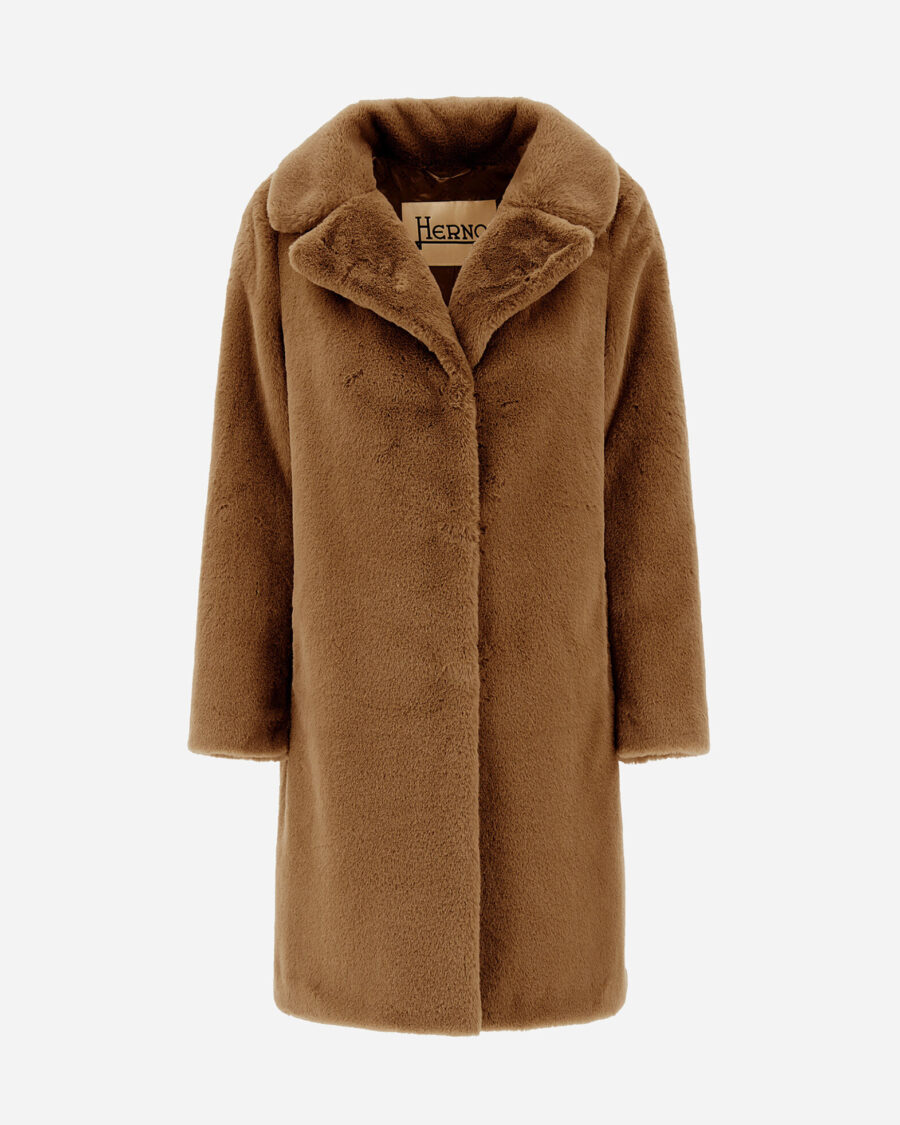 COAT IN SOFT ALTERNATIVE FUR