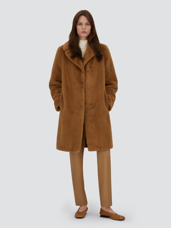 COAT IN SOFT ALTERNATIVE FUR