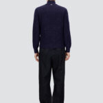 CARDIGAN IN COB STITCH WOOL AND FINGAL