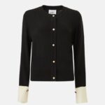 CONTRAST CUFFS CARDIGAN