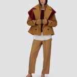 PEA COAT IN 2-LAYER SCUBA AND NYLON ULTRALIGHT