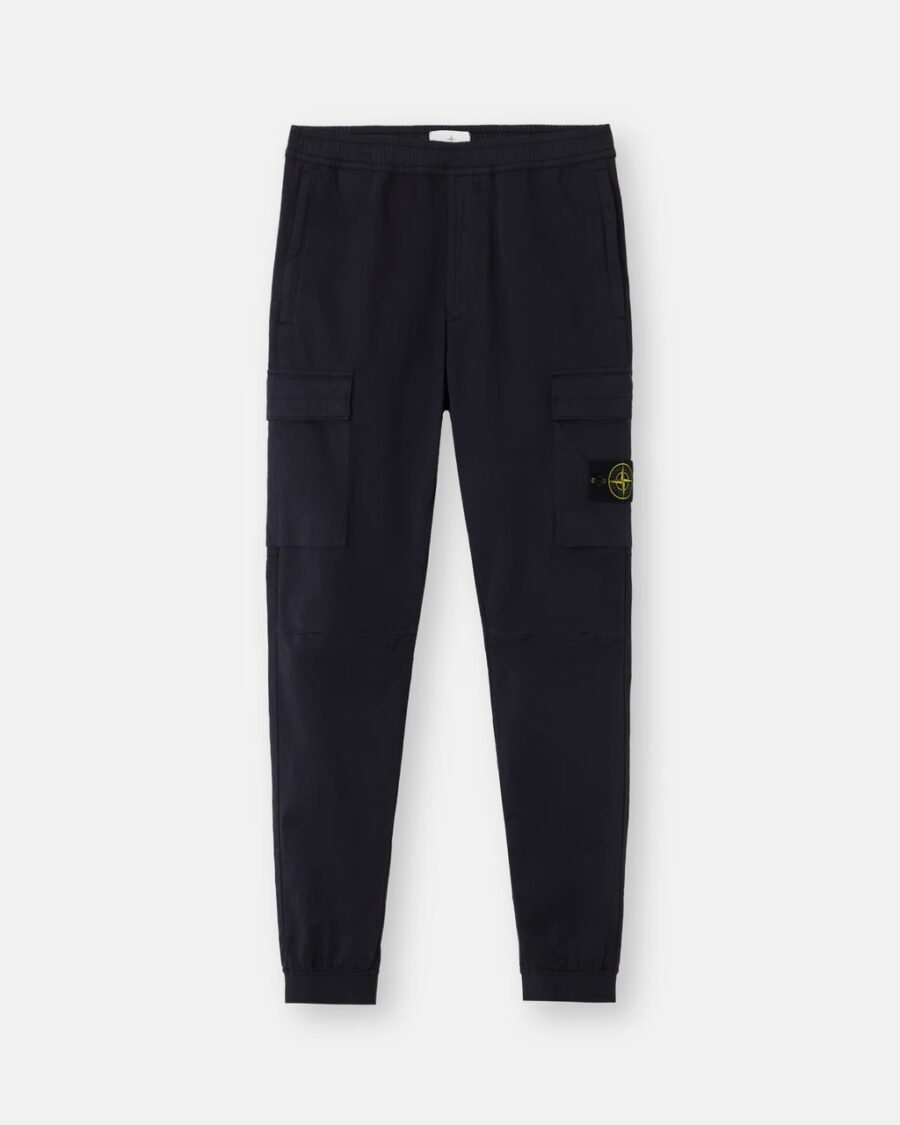 TAPERED FIT CARGO PANTS WITH ELASTIC WAISTBAND