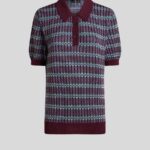 WOOL-BLEND JACQUARD POLO SHIRT