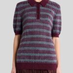 WOOL-BLEND JACQUARD POLO SHIRT