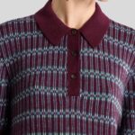 WOOL-BLEND JACQUARD POLO SHIRT
