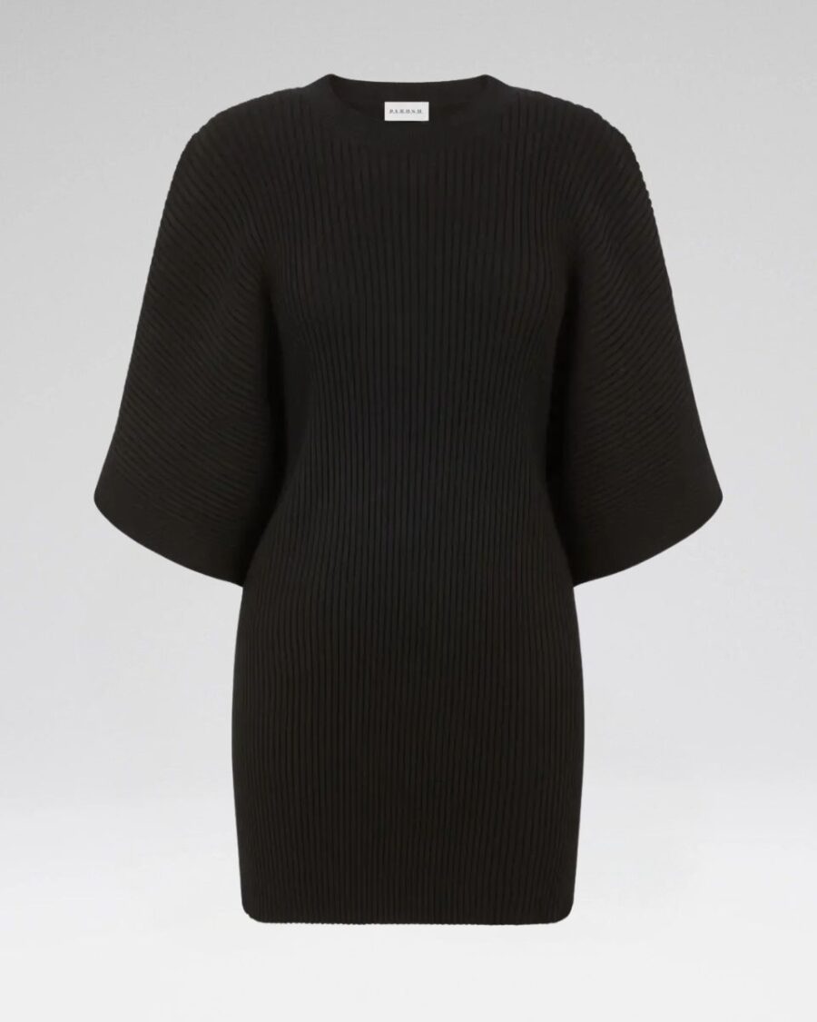 RIBBED KNIT MINI DRESS