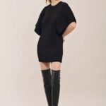 RIBBED KNIT MINI DRESS
