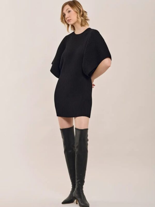 RIBBED KNIT MINI DRESS