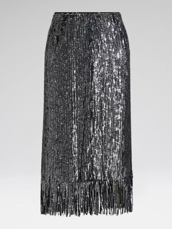 RAELLA SEQUIN MIDI SKIRT
