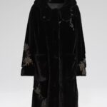 EMBELLISHED FAUX FUR COAT